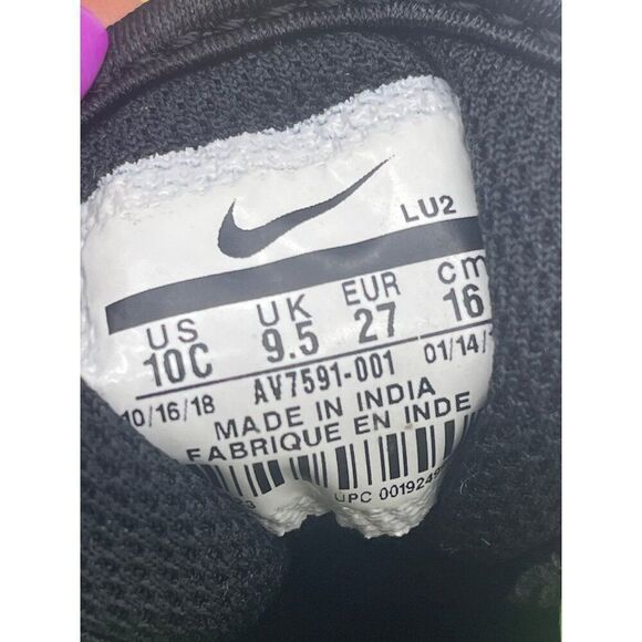 Nike Kids Air Max Axis LU2 Black Volt Orange Slip- On Shoe Size 10C - Picture 9 of 10